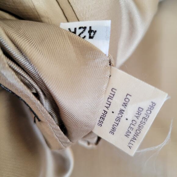 Burberrys' Sport Coat Houndstooth 1990s Navy Tan Academia Men 42R - Picture 13 of 15